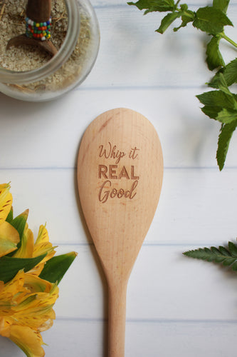 Whip It Real Good Wooden Engraved Spoon
