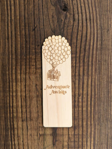 Adventure Awaits - Up Inspired Wooden Bookmark