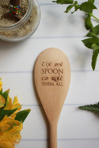 The One Spoon To Rule Them All Wooden Engraved Spoon