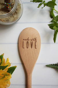 Made With Love Wooden Engraved Spoon