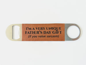 Very Unique Father's Day Gift - Vegan Leather Bottle Opener