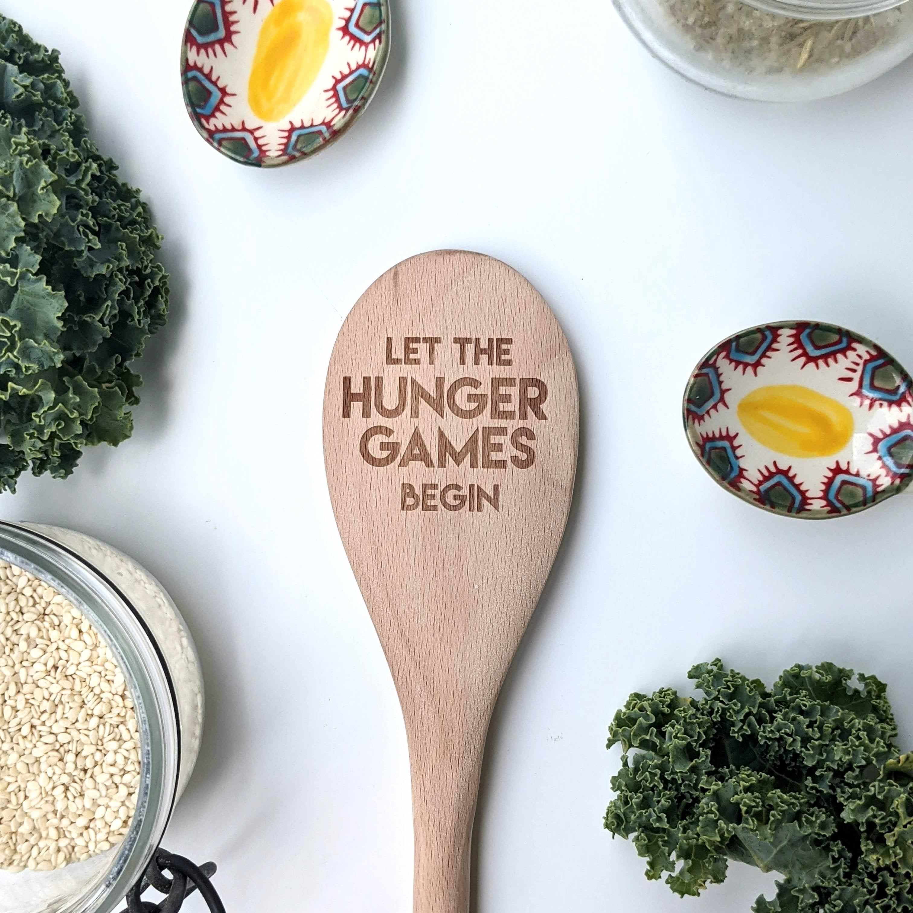 Let The Hunger Games Begin Engraved Wooden Spoon – North to South Designs