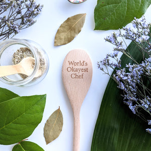 World's Okayest Chef Wooden Spoon