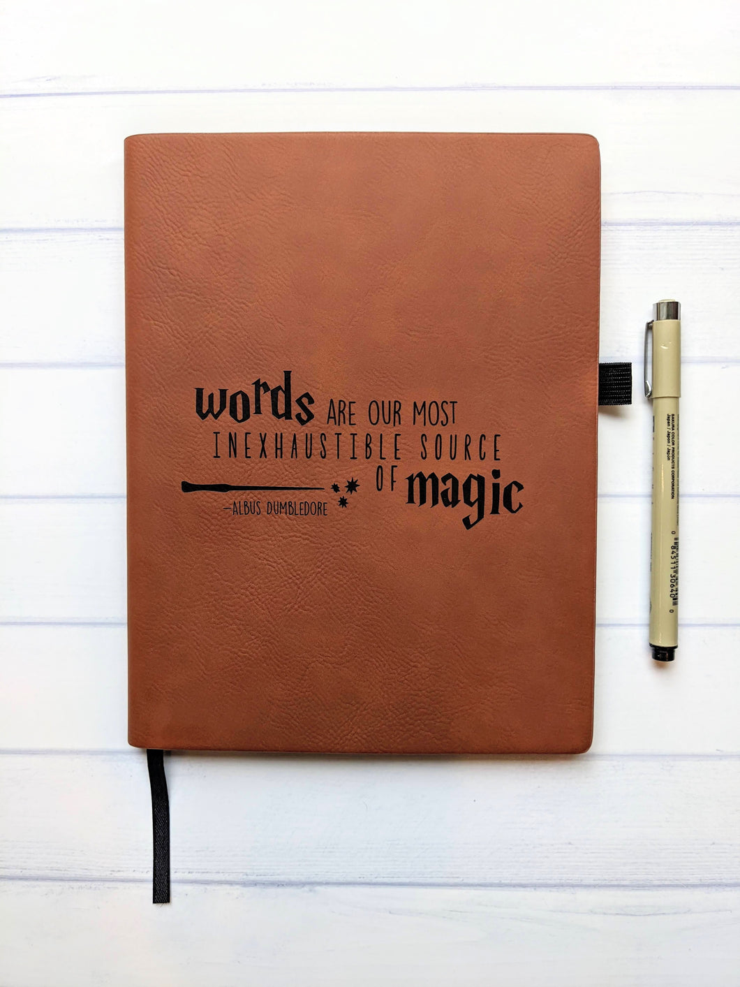 Words - Witchcraft & Wizards - Vegan Leather Journal